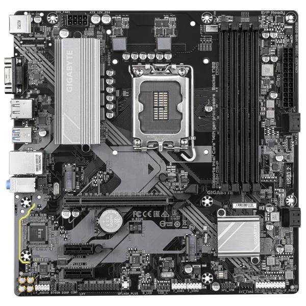 Материнская плата GIGABYTE B760M D3HP, LGA1700, B760, 4*DDR5, 4*SATA, 2*M.2, 3*USB 3.2, 2*USB 2.0, 1*PCIx16, 2*PCIx1, D-Sub+HDMI+DP, mATX