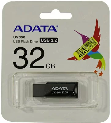Накопитель A-DATA UV350 AUV350-32G-RBK USB3.2 Flash Drive 32Gb