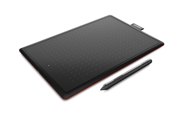 Графический планшет Wacom One by USB черный/красный