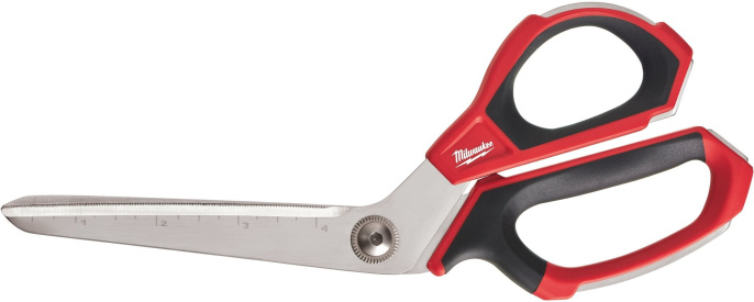 Ножницы скошенные Milwaukee 4932479410 230мм рабочие, режущая кромка из карбида железа, хромированные лезвия, цельнометаллический сердечник