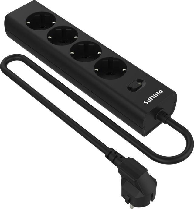 Сетевой фильтр Philips CHP2145BB/51, 3м, черный