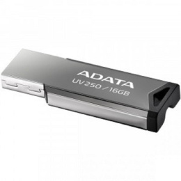 Флешка USB A-Data UV250 16ГБ, USB2.0, серебристый [auv250-16g-rbk]