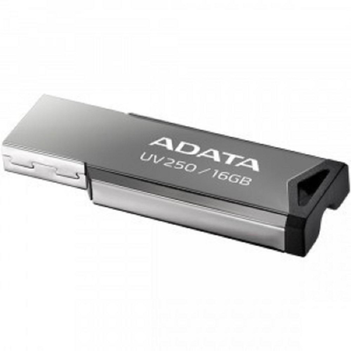Флешка USB A-Data UV250 16ГБ, USB2.0, серебристый [auv250-16g-rbk]
