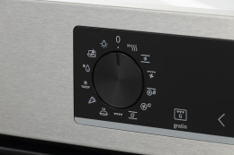 Духовой шкаф электрический Gorenje BOSB6737E06X, 77л, дверца с 2 стеклами, нержавеющая сталь/черный
