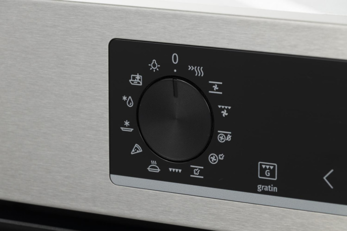 Духовой шкаф электрический Gorenje BOSB6737E06X, 77л, дверца с 2 стеклами, нержавеющая сталь/черный