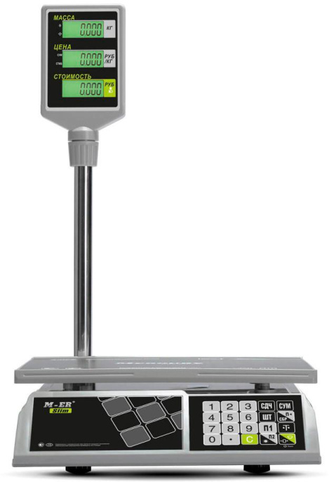 Весы торговые Mertech M-ER 326ACP-15.2 LCD серый 3044