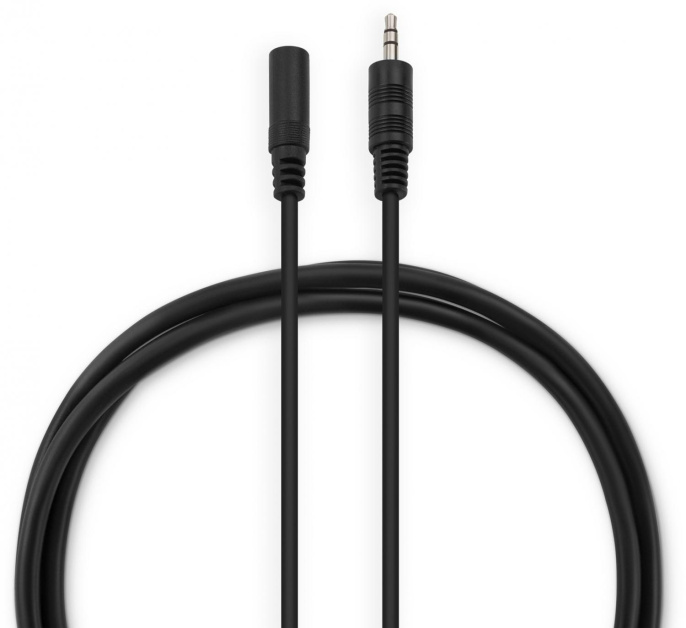 Кабель-удлинитель аудио Buro BAAC003-1,  Jack 3.5 (m) -  Jack 3.5 (f),  1м, черный