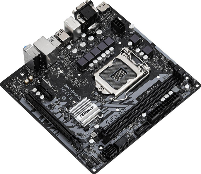 Материнская плата ASRock H510M-HVS R2.0, Socket LGA 1200, Intel H510, mATX, Ret