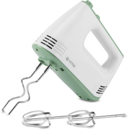 Миксер Vitek VT-1405, ручной,  белый и салатовый