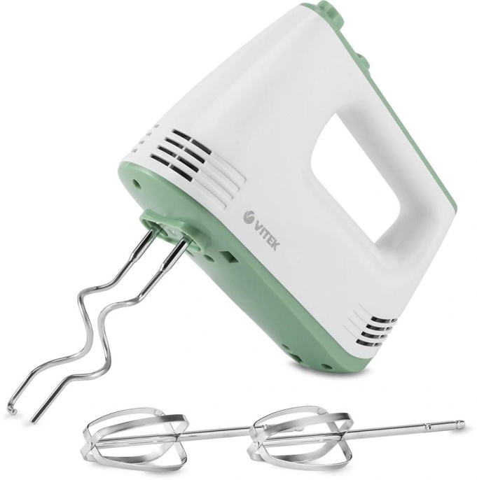 Миксер Vitek VT-1405, ручной,  белый и салатовый
