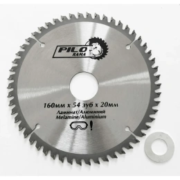 Диск пильный по ламинату и алюминию (160х20/16 мм; 54TPI) Pilorama 511654