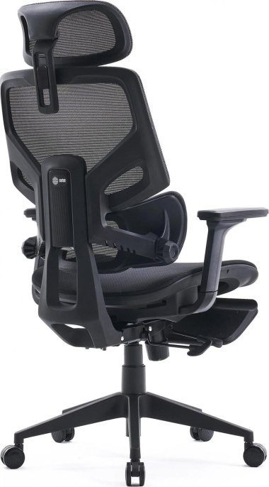 Кресло Cactus CS-CHR-MC01-GYBK, ткань, до 120кг, регулируемые 2D подлокотники,  черный