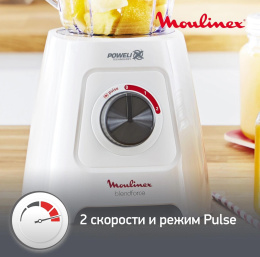 Блендер MOULINEX Blendforce LM42Q110,  стационарный,  белый