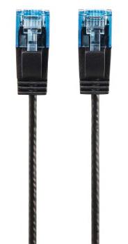 Патч-корд HAMA Slim-Flexible UTP, кат.6, 1.5м, 4 пары, многожильный, черный