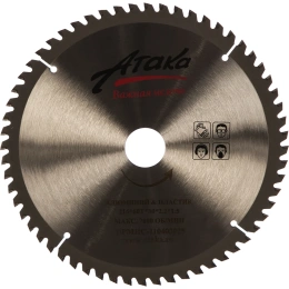 Диск пильный (216 мм; 60T; 30 мм) для алюминия и пластика профи АТАКА 8077830