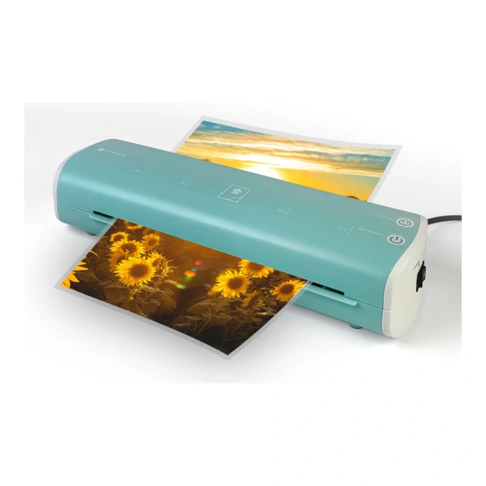 Ламинатор бумаги, фотобумаги ГЕЛЕОС ЛМ A4 Модерн, мятный, А4, толщина пленки 75-125 мкм, для горячего и холодного ламинирования ЛМ-А4МСБ