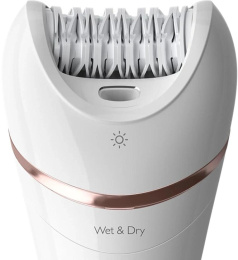 Эпилятор Philips BRE740/11 скор.:2 насад.:8 от аккум. белый