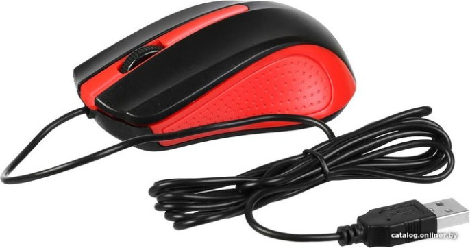Мышь Acer OMW012 черный/красный оптическая 1200dpi USB 3but ZL.MCEEE.003