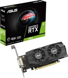 Видеокарта Asus PCI-E 4.0 RTX3050-O6G-LP-BRK NVIDIA GeForce RTX 3050 6Gb 96bit GDDR6 1507/14000 DVIx1 HDMIx1 DPx1 HDCP Ret low profile