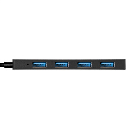 USB-Хаб (концентратор) 4-в-1 ExeGate DUB-4P/3 (кабель-адаптер USB3.0 --> 4xUSB3.0, Plug&Play, черный) EX296928RUS