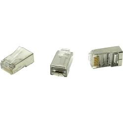 5bites US060A US006A Коннектор RJ-45 8p8c, зол.напыление, экран. 1шт