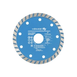 Диск отрезной алмазный турбо 115x2.2х22.23 мм HOEGERT TECHNIK HT6D753