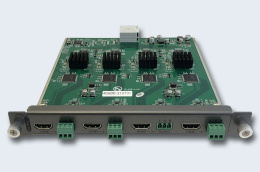 TNTv/TNT MMS-4HTO-HDMI Карта интерфейсная, HDMI, 4 внешних выходных порта: HDMI+AUDIO, аудио де-эмбеддер; интегрированный конвертер видеоразрешений/scaler;для коммутаторов серии MMS-xxxxCSTW