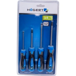 Набор отверток HOEGERT TECHNIK 4 шт, сталь S2 HT1S094