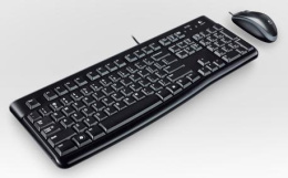 Комплект клавиатура+мышь Logitech MK120, USB, проводной, заводское нанесение кириллицы, черный [920-002561]