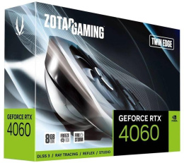 Видеокарта Zotac PCI-E 4.0 RTX 4060 TWIN EDGE NVIDIA GeForce RTX 4060 8Gb 128bit GDDR6 2460/17000 HDMIx1 DPx3 HDCP Ret ZT-D40600E-10M