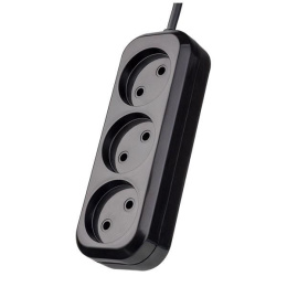 Perfeo Сетевой удлинитель без заземления "RU POWER", PF_B4066 3,0м, 3 розетки, чёрный Р16-012
