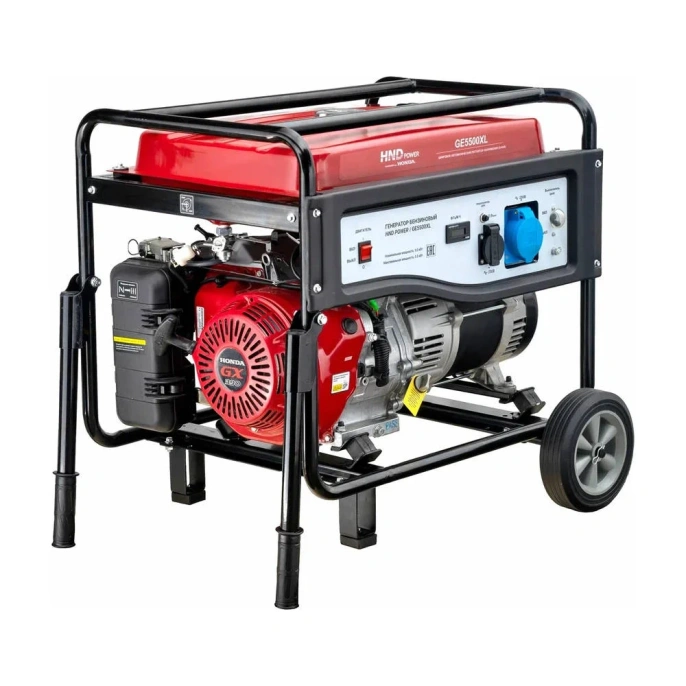 Бензиновый генератор HND GE 5500 XL с двигателем Honda GE5500XL