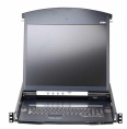 KVM консоль switch ATEN KL1116VN-AXA-RG , KVM, 1 local user USB/VGA/DVI-D конс.LCD 19"+32 IP user 16 cpu/порт/port PS2/USB/Sun+VGA /RS232, без модулей