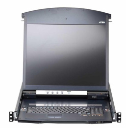 KVM консоль switch ATEN KL1116VN-AXA-RG , KVM, 1 local user USB/VGA/DVI-D конс.LCD 19"+32 IP user 16 cpu/порт/port PS2/USB/Sun+VGA /RS232, без модулей