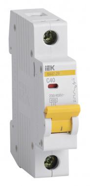 Автоматический выключатель IEK ВА47-29 (MVA20-1-040-C) 40A тип C 4.5кА 1П 230/400В 1 модуль белый (упак.:1шт)