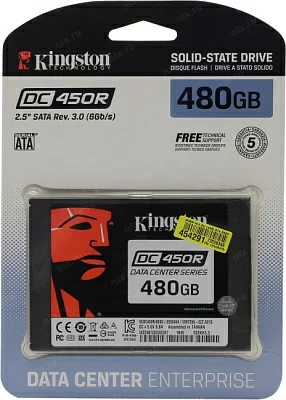 Накопитель SSD 480 Gb SATA 6Gb/s Kingston DC450R SEDC450R/480G 2.5" 3D TLC
