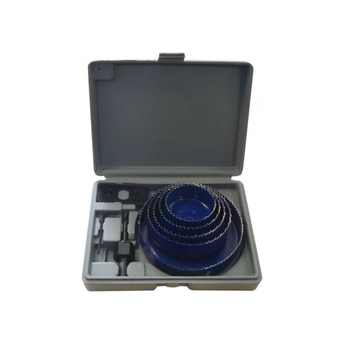 Набор пил кольцевых по дереву и пластику, 8 предметов, 64,76,89,102,127 мм, в пластиковом кейсе Forsage F-HS08