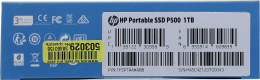 Внешний SSD HP P500 1TB Type-C, 420/260Mbps, 6K/19K IOPs, TBW 500TB, MTBF 2000000 hours, silver, в комплекте кабель + переходник USB - Type C 1F5P7AA#ABB