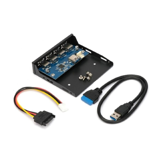 Адаптер Gembird Планка USB 3.0 на переднюю панель в отсек 3.5" 4xUSB-A 3.0 FP3.5-USB3-4A