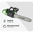 Цепная пила аккумуляторная TRUEGREEN 2х20 В, 0.375", без аккумулятора и ЗУ TG8J173