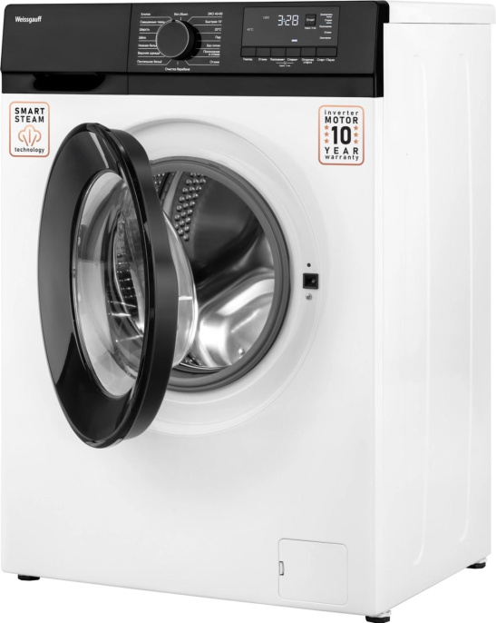 Стиральная машина WEISSGAUFF WM 45127 DC Inverter Steam, с фронтальной загрузкой, 7кг, 1200об/мин, с паром, инверторная