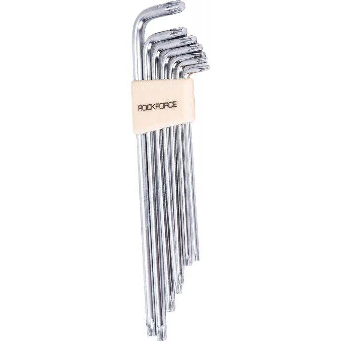 Набор TORX экстрадлинных ключей ROCKFORCE Т10-Т40 7пр. на пласт. держат. RF-5071XL RF-5071XL(5733)