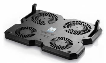 Подставка для ноутбука DeepCool Multi Core X6, 15.6", 380х295х24 мм, 2хUSB, вентиляторы 4 х 900г, черный [dp-n422-mcx6]