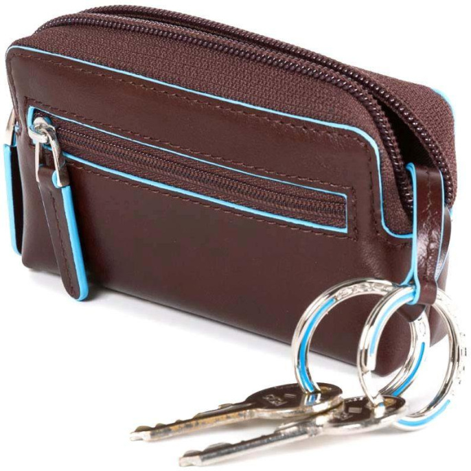 Ключница Piquadro Blue Square, кожа натуральная, коричневый [pc4216b2/mo]