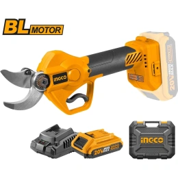 Аккумуляторный секатор INGCO INDUSTRIAL 20 B, 1 АКБ 2 А*ч, ЗУ CSSLI203083