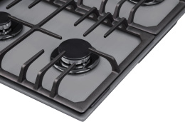 Газовая варочная панель SCHAUB LORENZ SLK GG6018,  4 конфорки,  закаленное стекло,  серый