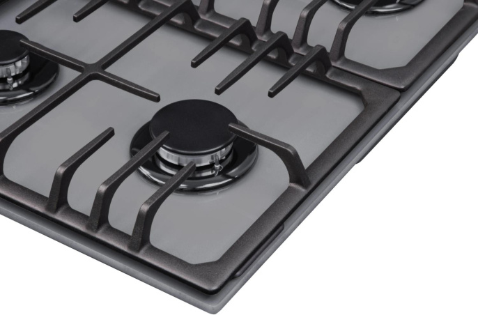 Газовая варочная панель SCHAUB LORENZ SLK GG6018,  4 конфорки,  закаленное стекло,  серый