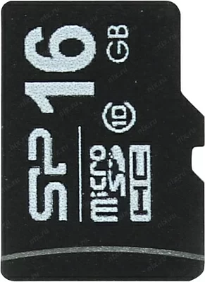 Карта памяти Silicon Power SP016GBSTH010V10 microSDHC Memory Card 16Gb Class10