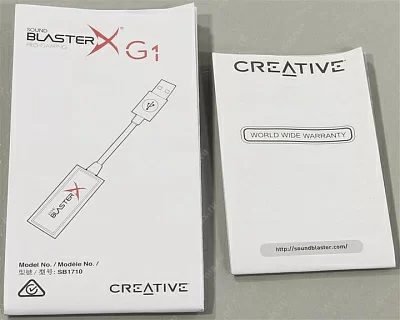 Звуковая карта SB Creative Sound BlasterX G1 (BlasterX Acoustic Engine Pro) 7.1 Ret SB1710 (70SB171000000)