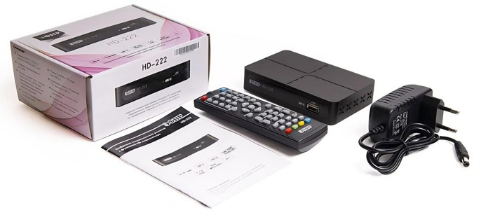 Ресивер DVB-T2 Сигнал Эфир HD-222, черный